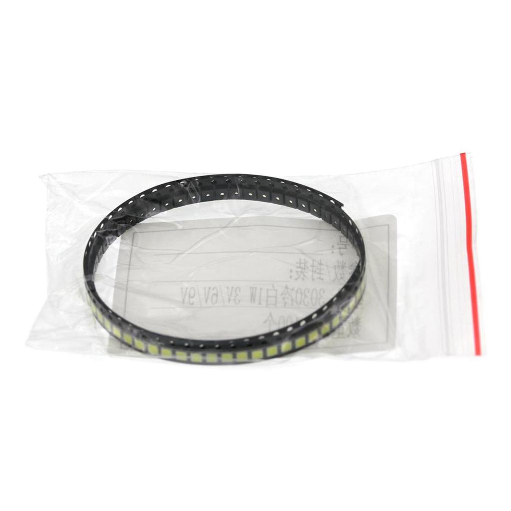 100 pcs 3528 (1210) White SMD LED Lights Chips (Surface Mount 3mmx3mm 3V 6V 9V) Lighting Bulb Lamps