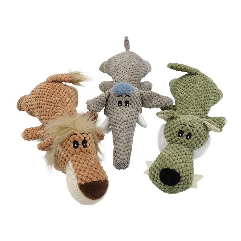 Neues Tierform Maisvelours Sound Plüsch Hundespielzeug Bissfest Zähne Haustierbedarf