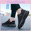 2024 Men's Outdoor Plus Size Casual Shoes Spring Autumn Leather Patchwork Running Shoes Black