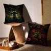 Indian Tree Of Life Cushion Cover Anti-dustmite Pillowcase Invisible Zipper Silky Short Plush Sofa Cushion Cover