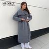 MIEGOFCE Autumn Winter Long Coat European and American Loose Casual Warm Stand-Up Collar Parka with Belt Jacket WT0041