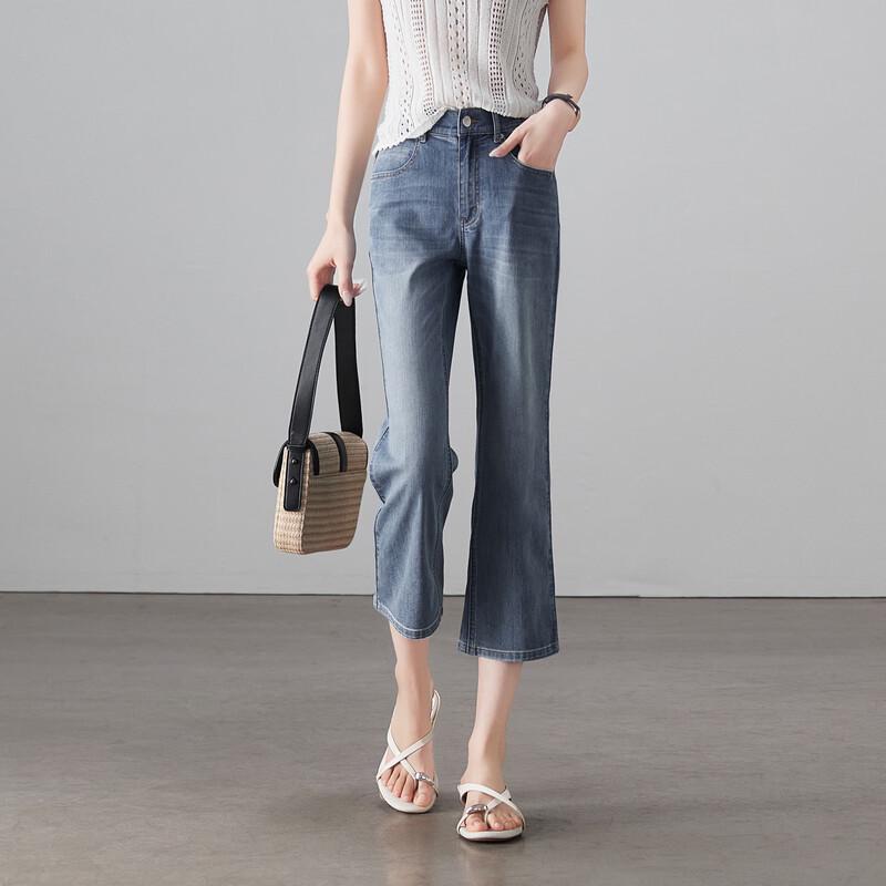 Jeans Capri a zampa stretta rétro da donna SOFSIL