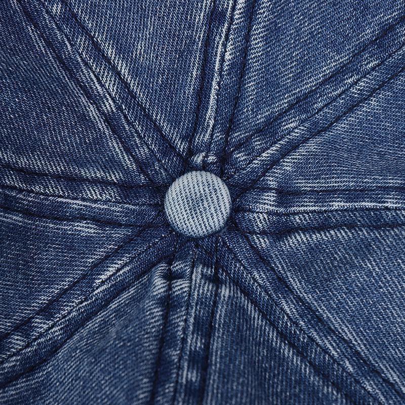 Dámská čepice Baret Denim Newsboy Flat Oversized Baggy