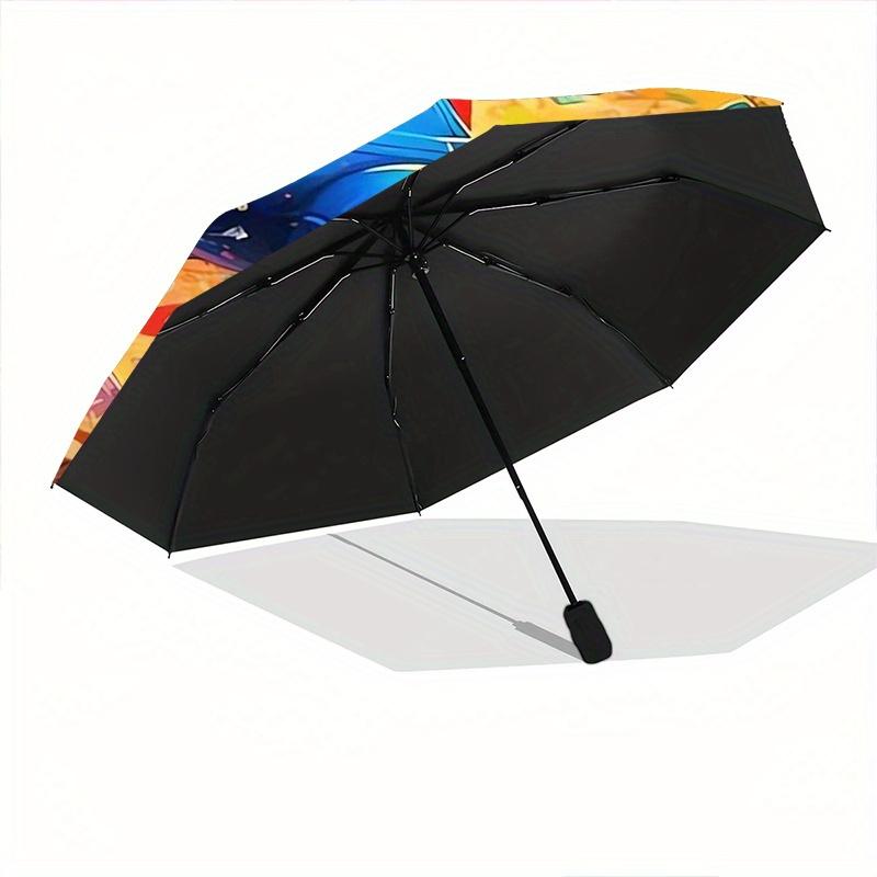 Mario Grafitti Automatic Opening and Closing Umbrella - Lightweight 3-Fold Design, Suitable for Fans, Travel, Daily Use - Official Product, Interestin