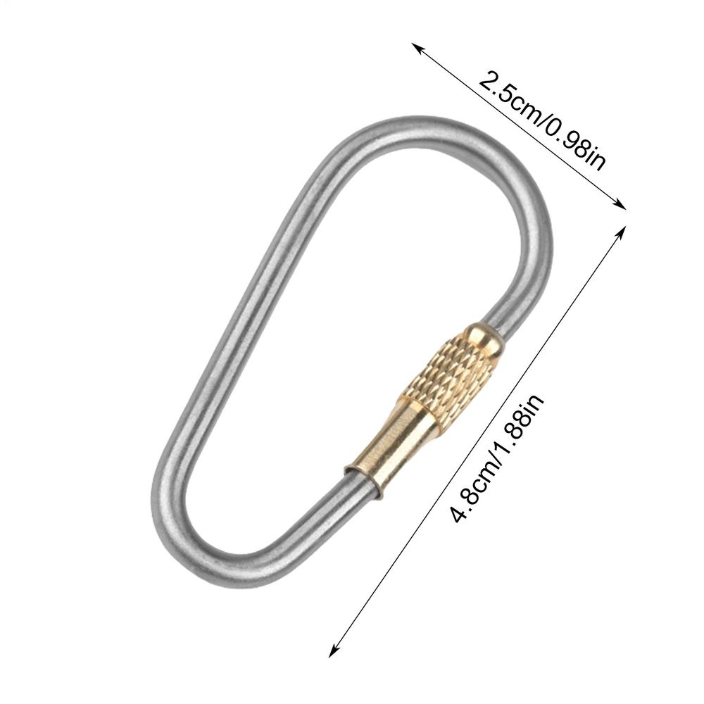 

Screw Lock Carabiner Clip Titanium Keyring Caribeener Clips Quick Release High Strength Key Rings For Camping Traveling Outdoor