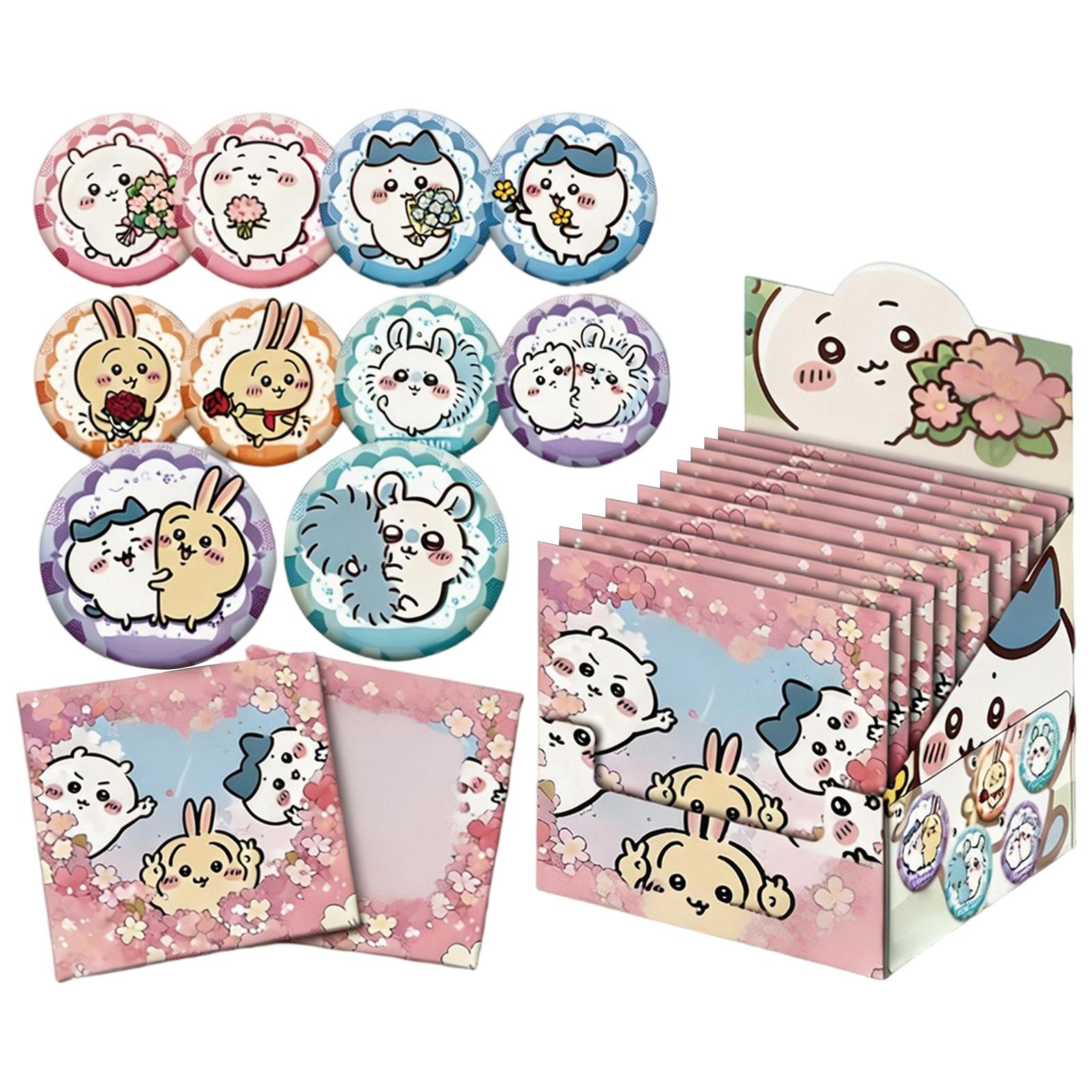 

10pcs Assorted Character Badge Blind Bag Set Boxed Collectible Pins Various Designs for Display and Collection One Size