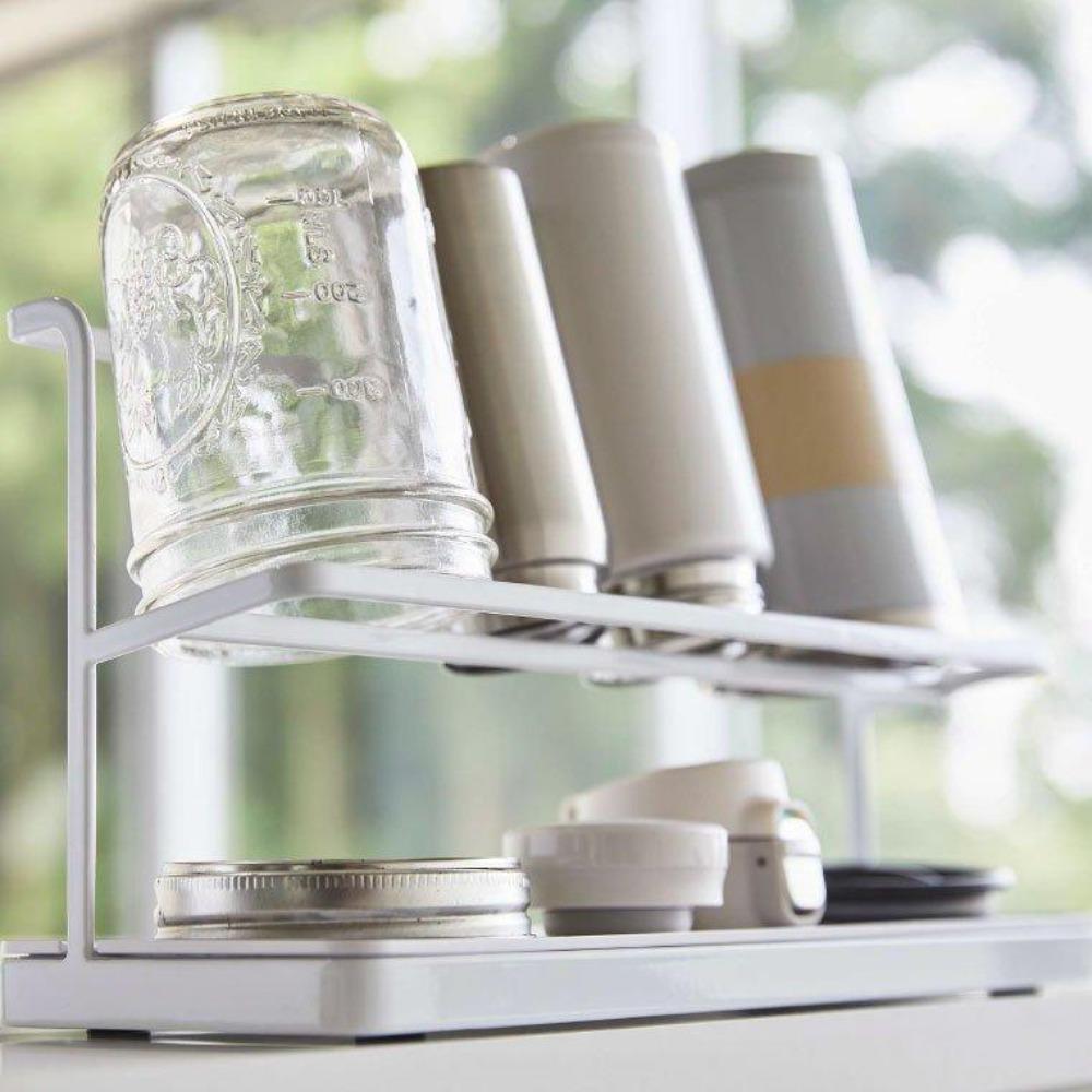 Removable Coffee Cup Drain Holder Double Layer Mug Organizer Durable Bottle Drying Rack  Home