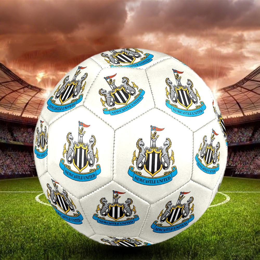 Newcastle United F.CSoccer Ball Colorful All Ages Machine Stitched PVC Competition Ready Durable High-Bounce
