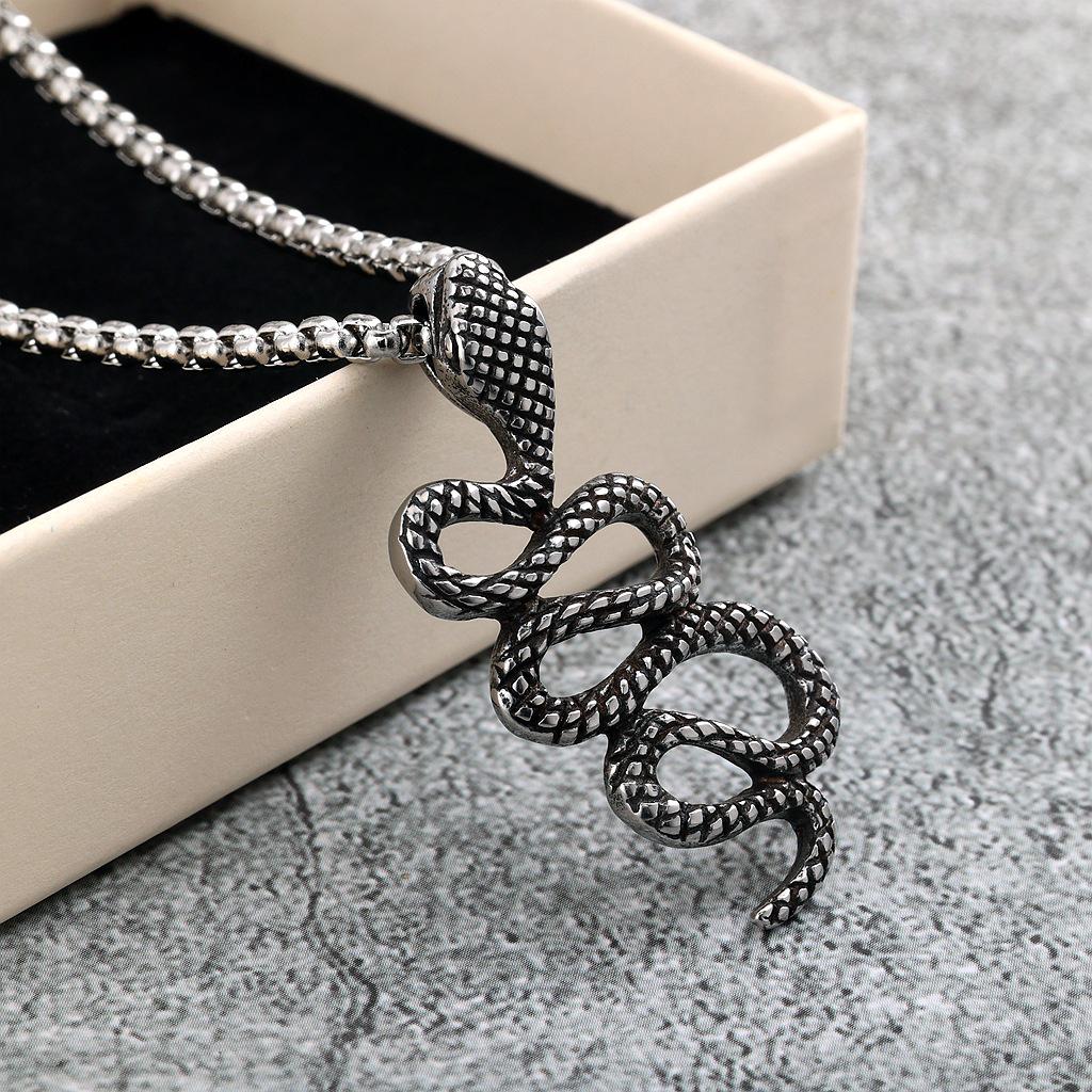Unisex European Retro Stainless Steel Demon Eye Pendant Necklace