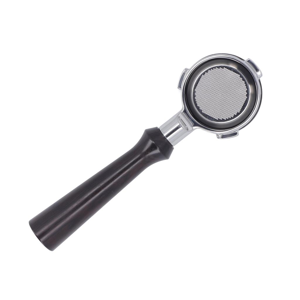 58 mm bottenlös portafilter Trähantag Rostfritt stål Korg Avtagbar 3-öron Kaffeporfiter för Barsetto