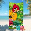 Customizable personalized beach towels Angry Birds game themed designs.Suitable for the beach, yoga, sports;ideal as beach accessories