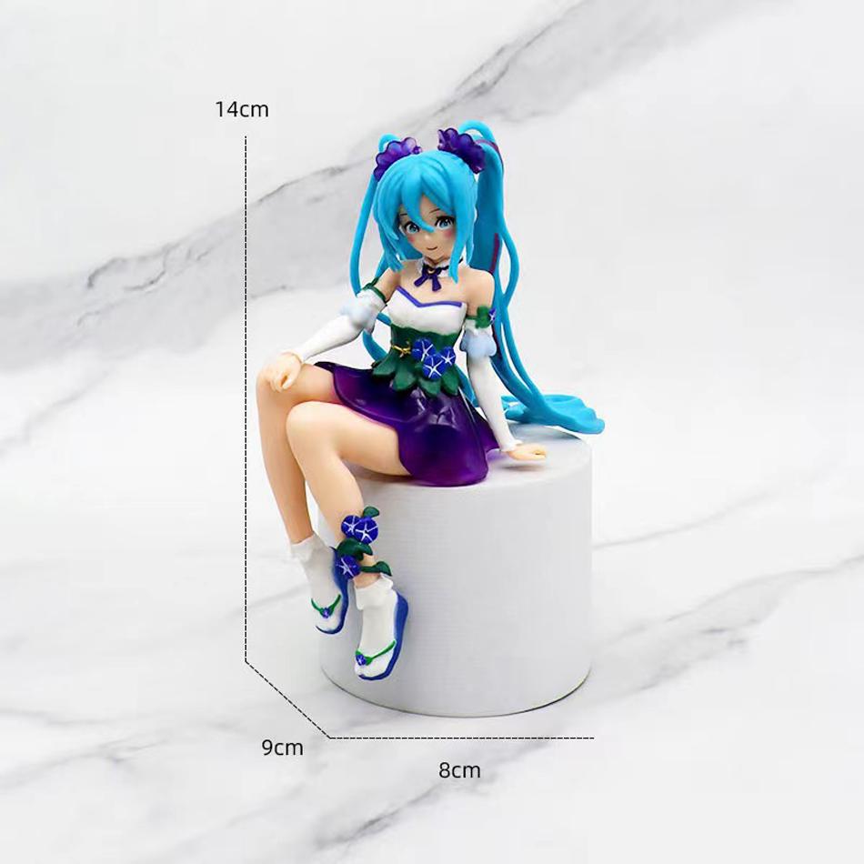 

Хацунэ Мику Аниме Фигурка Kawaii Дюймовочка Vocaloid Страна Чудес ПВХ Фигурка Коллекция Модель Кукла Украшения Игрушки Подарок