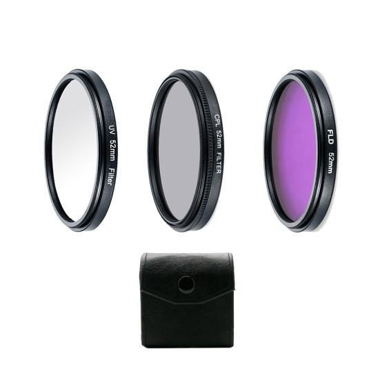 Professional UV CPL Polarizer FLD Photo Photography Filter Kit for SLR Camera