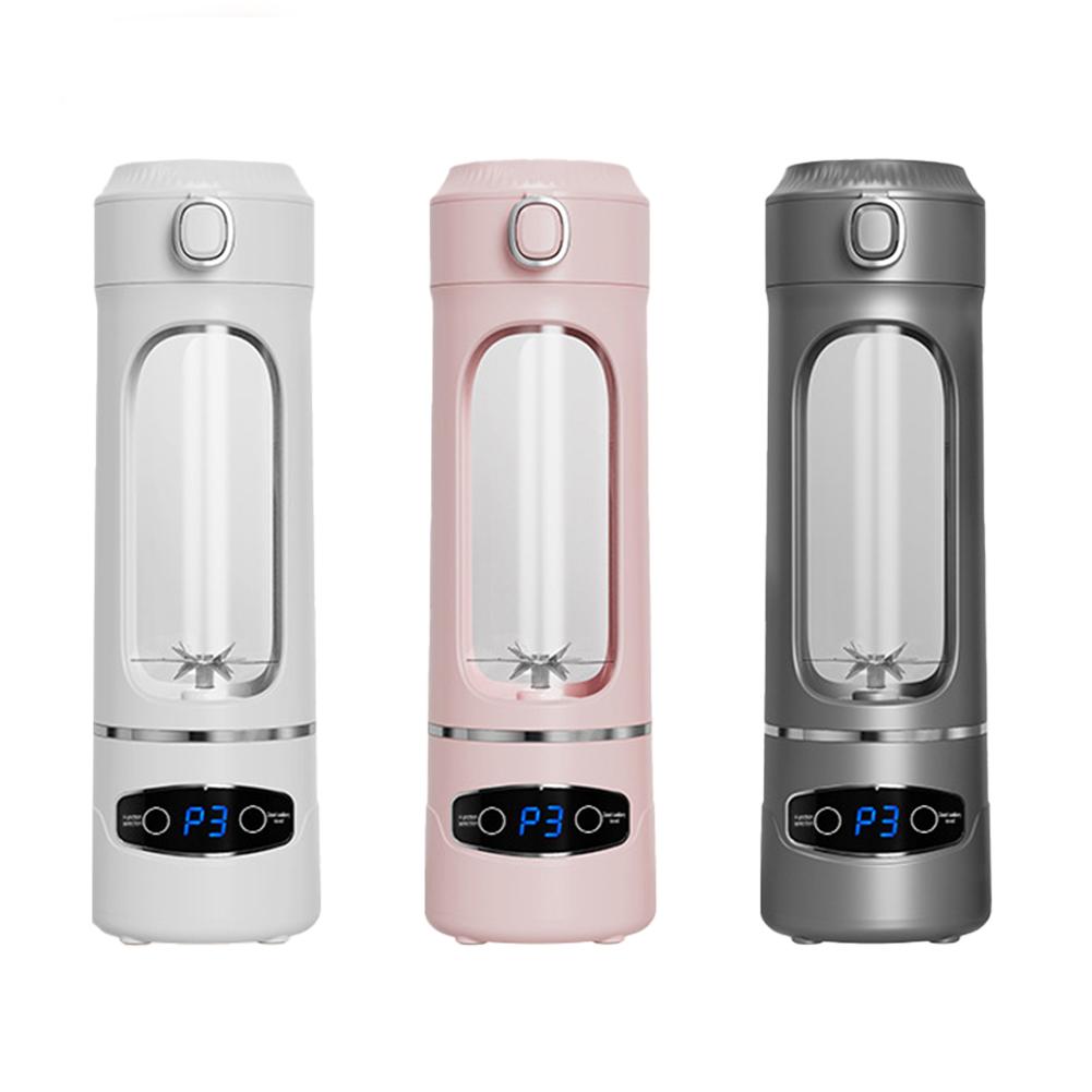 Tragbarer Entsafter: 600ml USB Mixer mit 12 Edelstahlklingen Entsafter 26x8x8cm Zerkleinern von Eis, Nüssen, Früchten und Gemüse