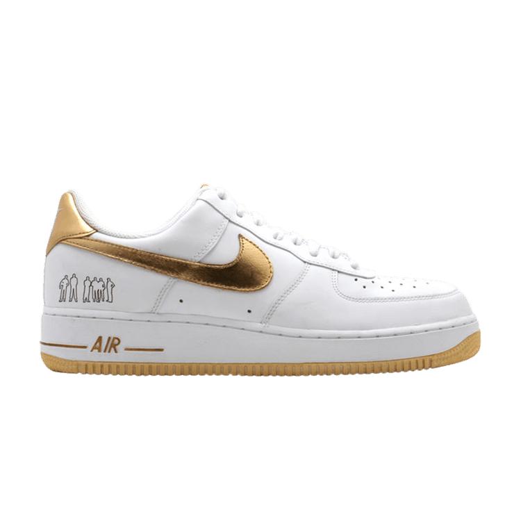 

Мужские кроссовки Nike Air Force 1 07 Players белый металлик-золото 315092-171