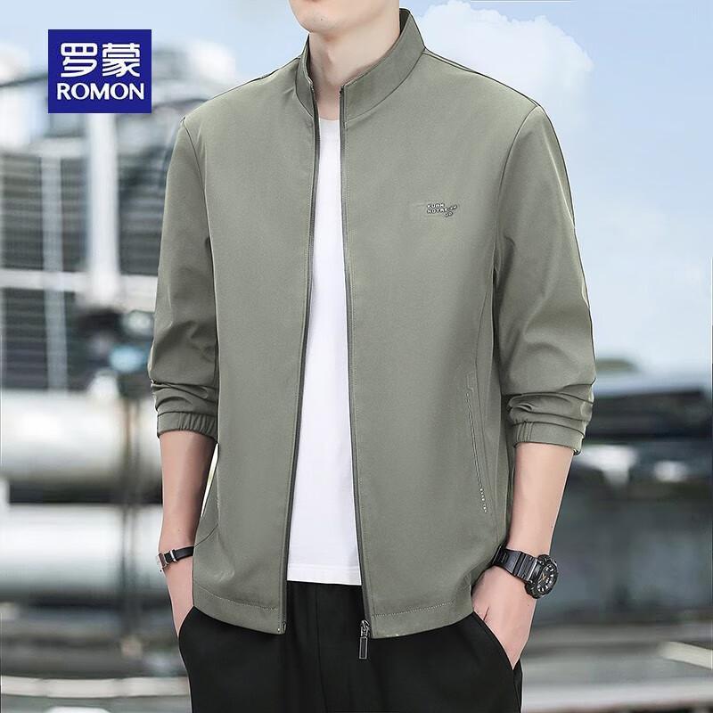 ROMON Men's Business Casual Stand-Collar Jacket