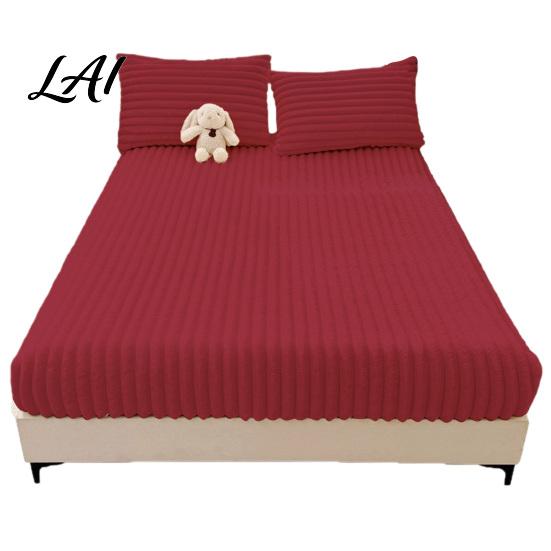 Plush Mattress Protector Velvet Fitted Sheet for Winter Warm Bottom Bed Deep Pocket with Pocket All-Around Elastic Fluffy Cover