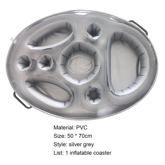 Plovoucí podnos s 8 otvory Velkokapacitní nafukovací jednobarevný design ventilu Nafukovací držáky nápojů pro bazén