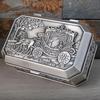 European Retro Castle Jewelry Storage Box, Exquisite Zinc Alloy Embossed Carriage Design – Ideal Wedding Gift.
