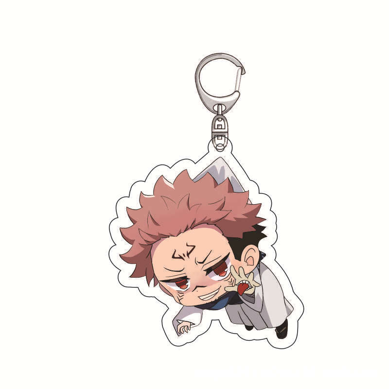Kaisen Jujutsu Anime Acrylic Keychain Double Sided Pendant Gojo Satoru Fushiguro Megumi Cosplay Convention Accessory