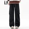 CHOCOOLATEit Men's Loose Straight Techwear Cargo Pants