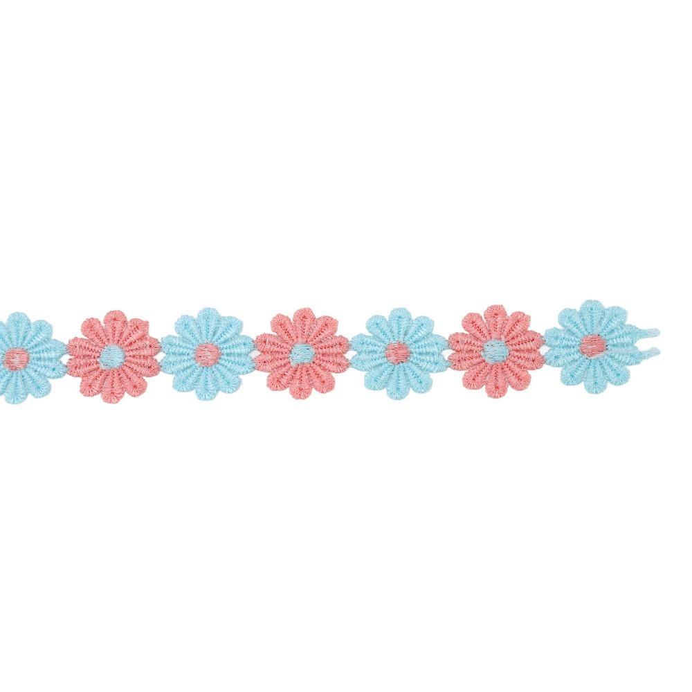 Embroidered Floral Pattern Flower Lace Trim 15 Yards Length Floral Lace Ribbon Wedding Decorations