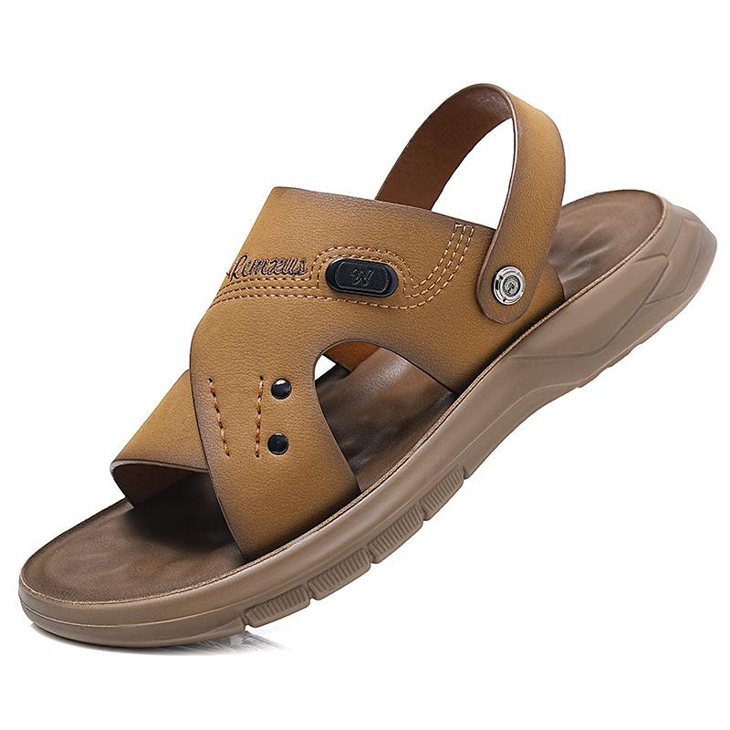 Men's Summer Dual-purpose Beach Shoes Are Classic Versatile, Comfortable and Soft, and Wear Outdoor Casual Cool Slippers.