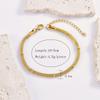 1PCS stylish and simple gold mesh cylindrical chain bracelet plain ring versatile chain does not fade titanium steel jewelry