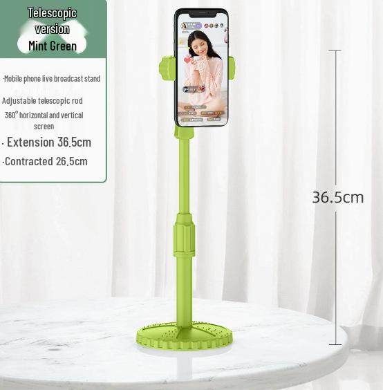 360° Rotating Telescopic Desktop Stand for Live Streaming & Photography