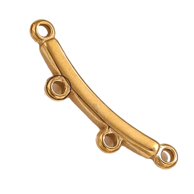 10pcs Multi size Stainless Steel Curved Connectors Multihole Necklace and Bracelet Connector Jewelry Making Supplies