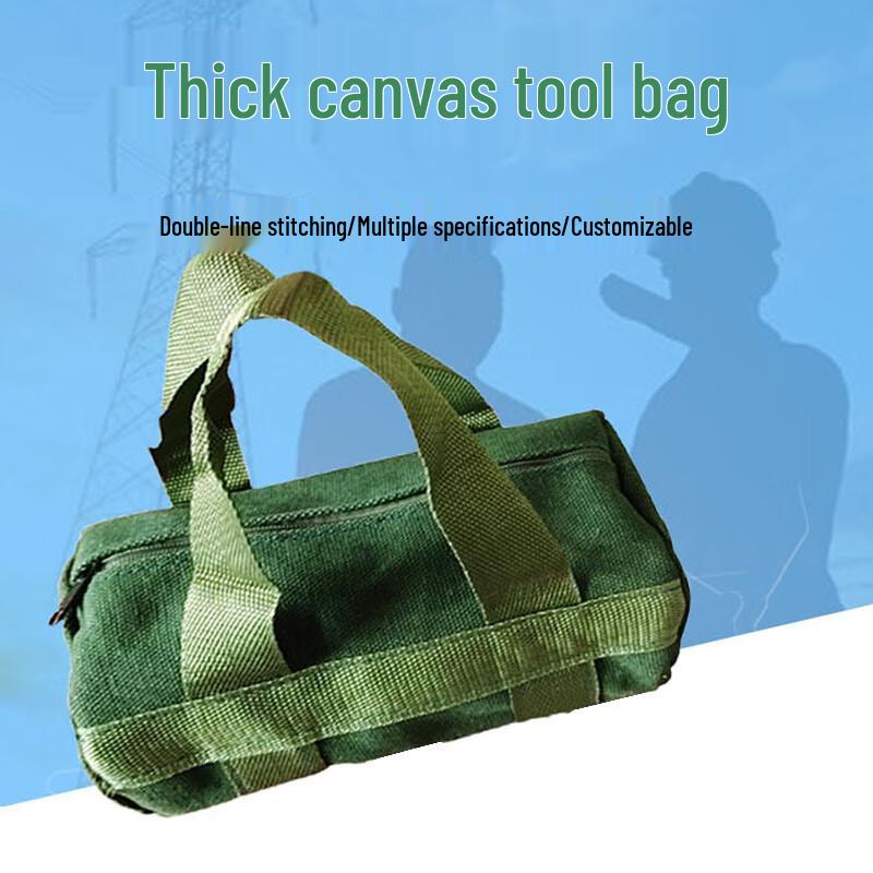 Heavy-Duty Canvas Round Tool Storage Bag