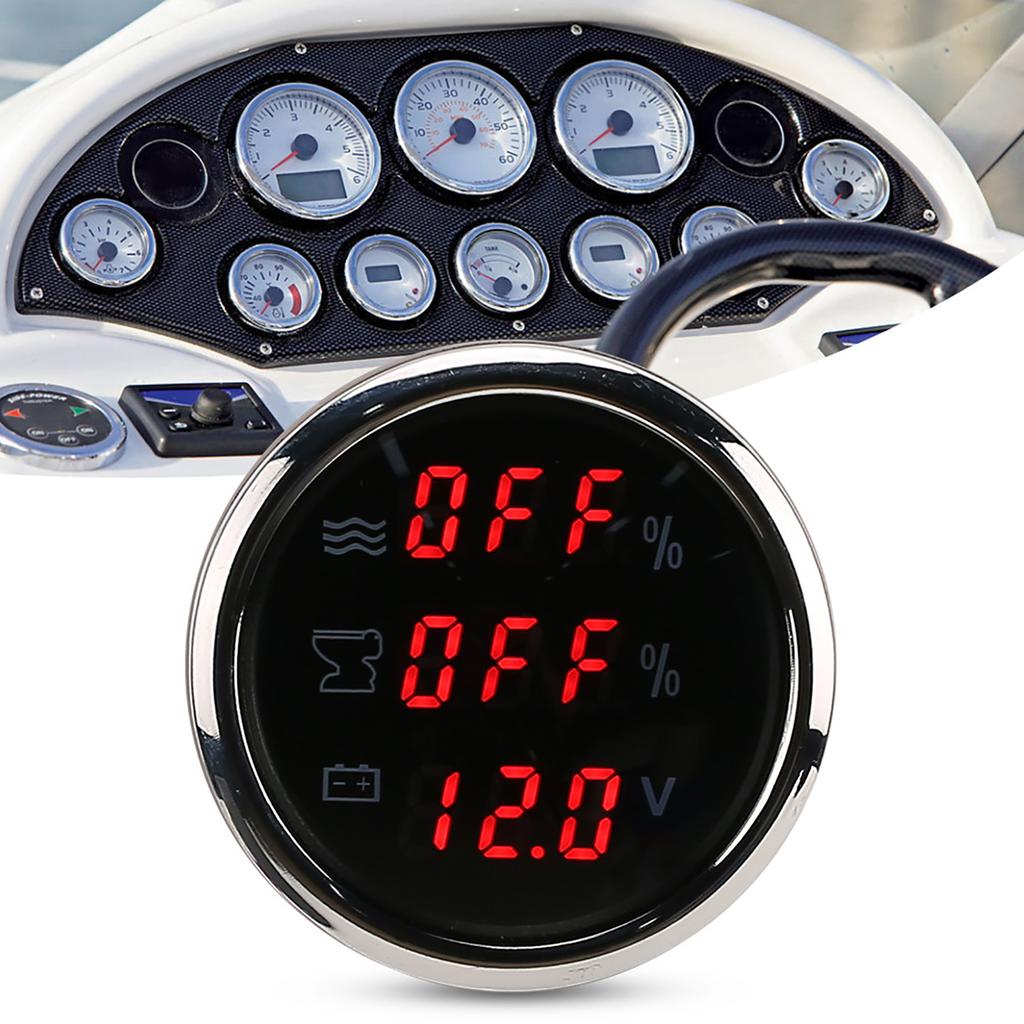 52MM 2in 3‑In‑1 Water Level Meter Sewage Gauge Voltage Instrument 0‑190 Ohm EU Standard