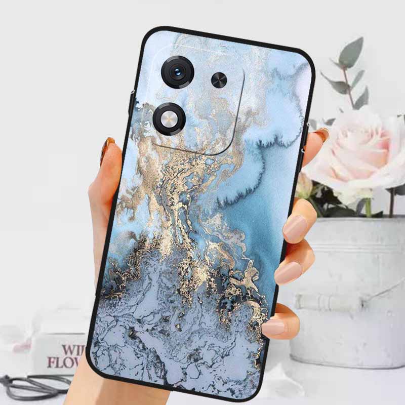 For Honor X70i 5G Case Luxury Marble Silicone Soft Phone Covers for Honor X70i 5G Protective TPU Back Shells ABR-AN00 Coque Capa