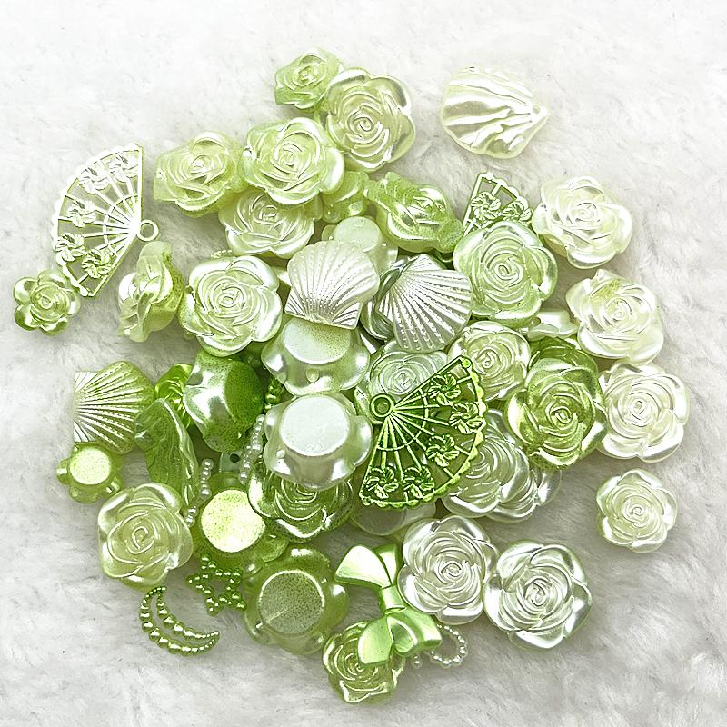 20g/lot Mixed Rose Flower Bowknot Beads Star Heart Butterfly Acrylic Spacer Beads for Jewelry Making DIY Bracelet Accessories