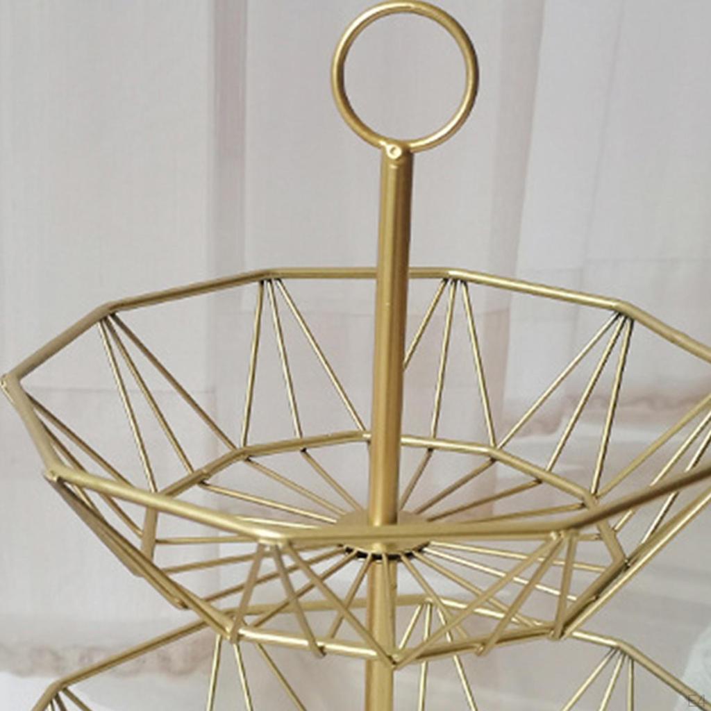 Elegant Iron Fruit Storage Basket for Kitchen and Dining Room Organization