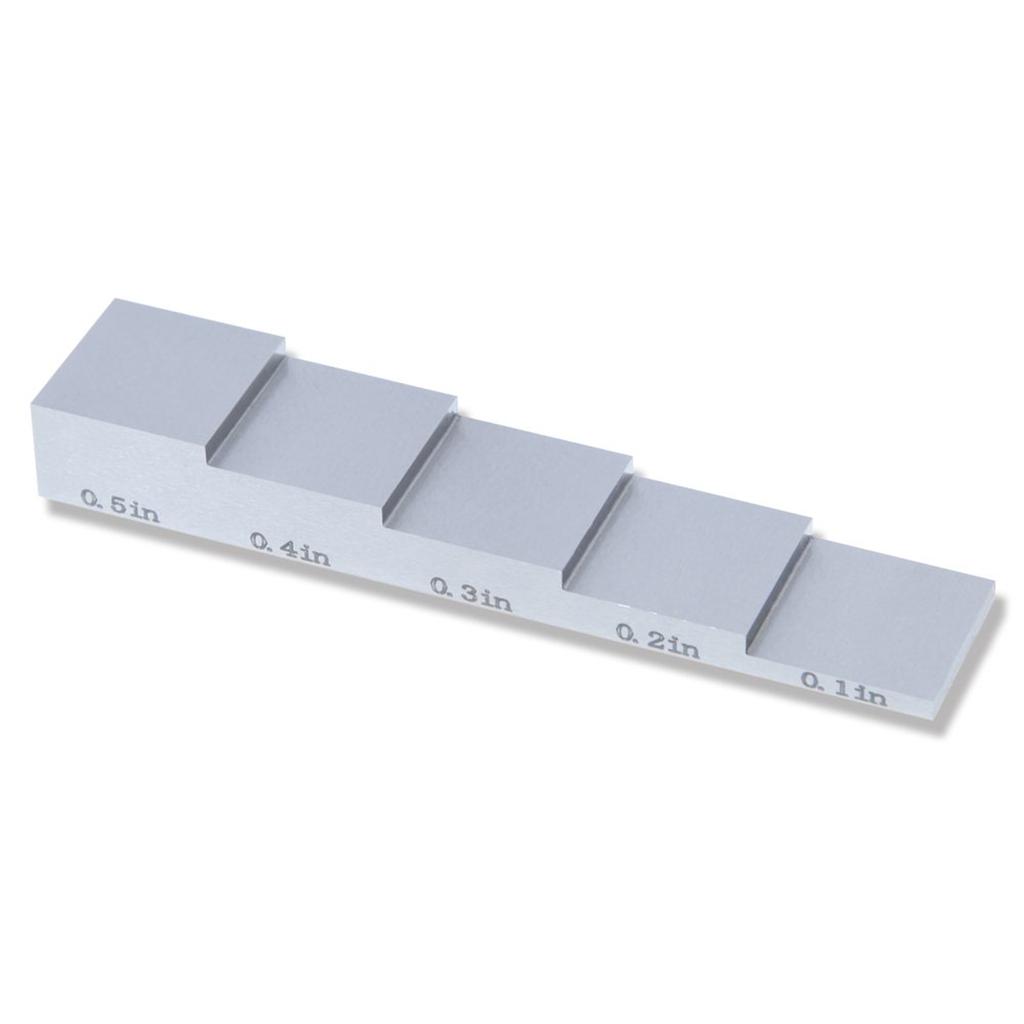Upgrade 5-step Calibration Block for Ultrasonic Thickness Gauge 0.1"-0.2"-0.3"-0.4"-0.5" Thickness & Linearity Calibrate