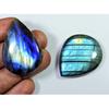 29X42-33X41 MM Natural Multi Labradorite Pear Cabochon Loose Gemstone 2Pcs SK-1225