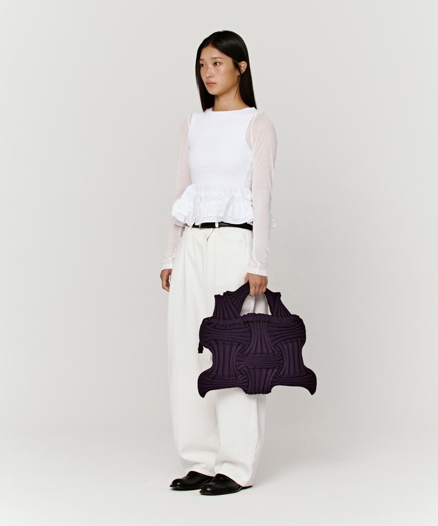 Pleatsmama Big Bow Bag Deep Purple