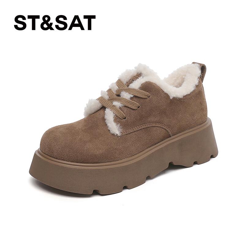 Women's Retro Thick-Soled Faux Fur Lined Birken-Style Winter Shoes