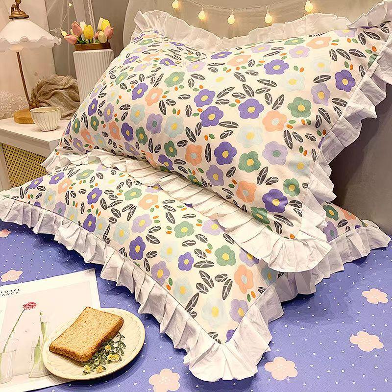 A Pair of Pure Cotton Pillowcases Spring and Autumn Large Size
