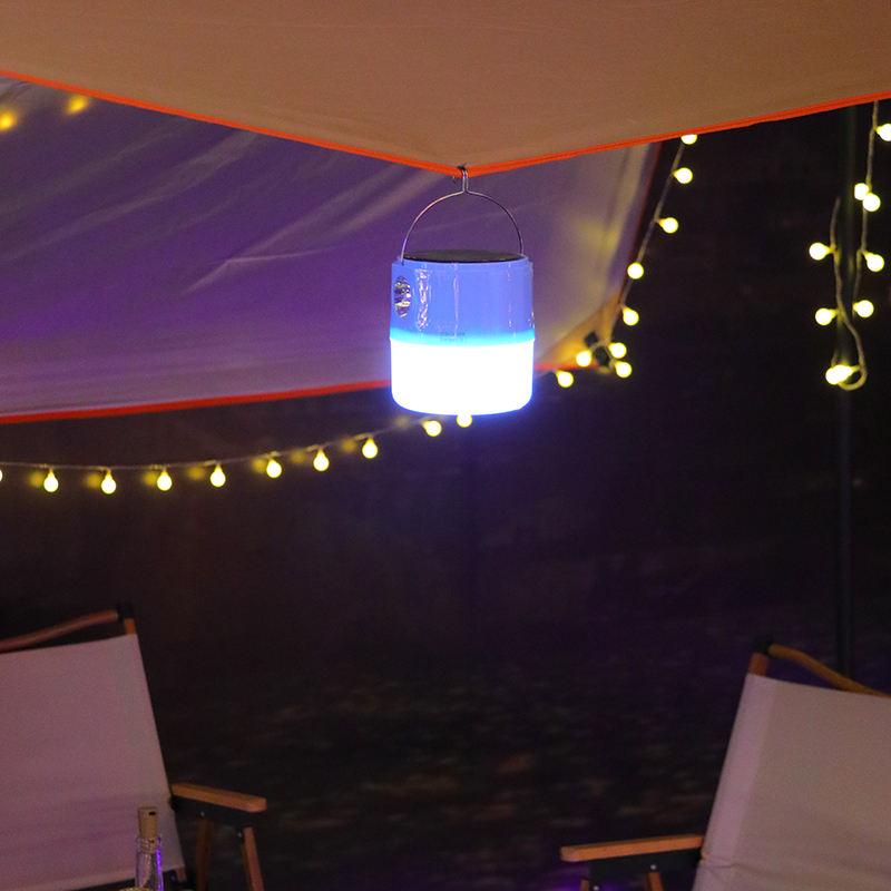 USB Portable Solar Tent Lamp IP65 Multifunctional LED DC Hanging Camping Lantern Outdoor Warning Floodlight
