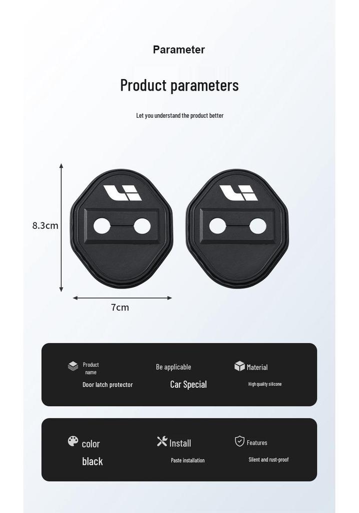 Ideal L6 Car Door Lock Silicone Cover: Dustproof, Anti-Rust, Shock-Absorbing, Decorative Protection