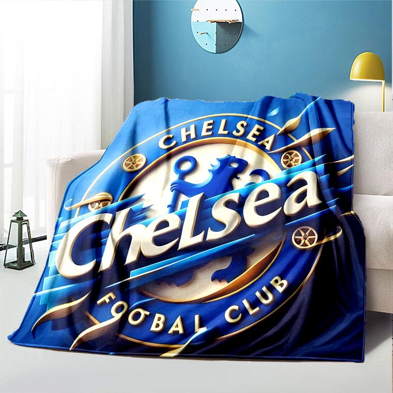 Football club.C Pattern Blanket for Home Decoration, Bed, Sofa, Car Travel, Camping, Suitable for All Seasons, Birthday Christmas Gift