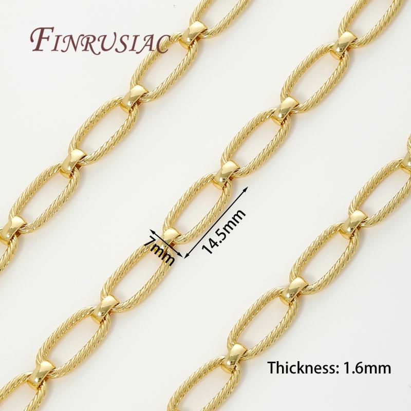 0.5-1Meter 18K Gold Plated Chains DIY Necklaces Accessories,Decorative Chain For Jewelry Making Supplies,Bulk Chains Wholesale