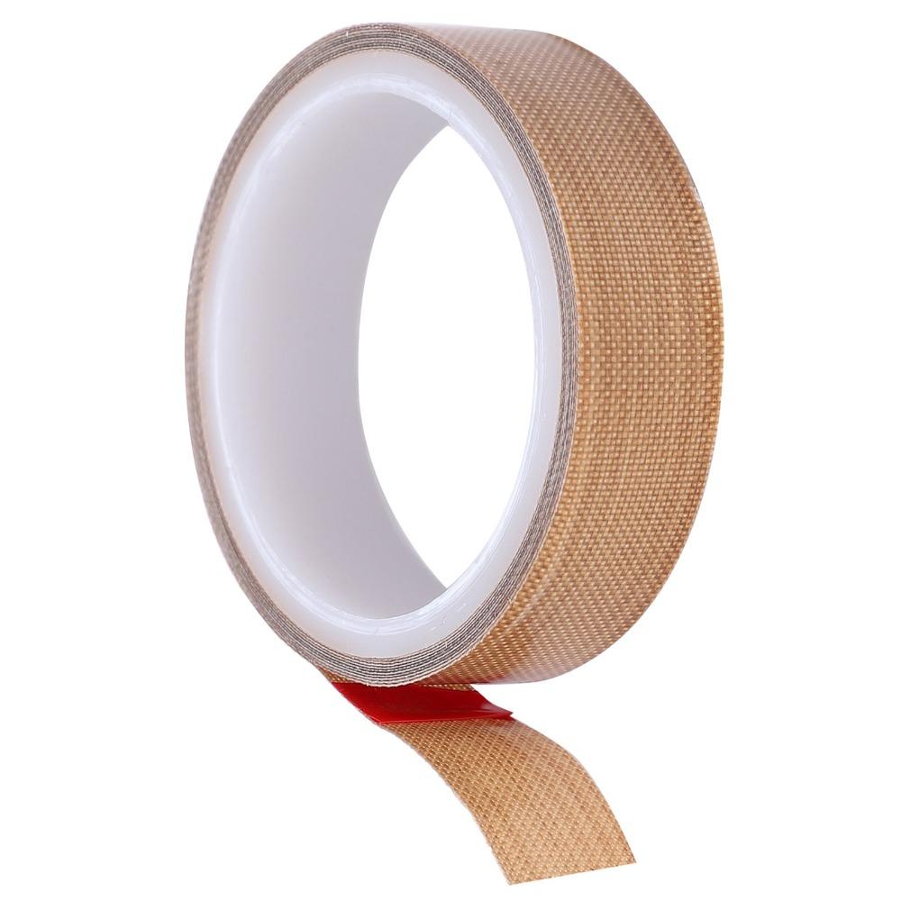 PTFE Coated Fiberglass PTFE Tape 2-inch x 33 Feet x 0.18mm 1 inch x 33 ft x 0.18mm High Temperature Tape Brown Silicone Adhesive