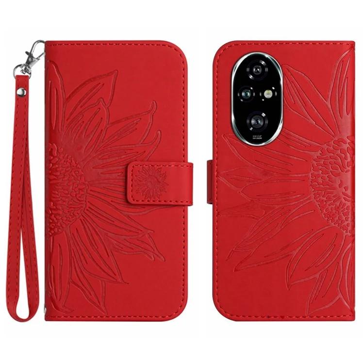 

HT04 For Honor 200 5G Case Sunflower Leather Wallet Protective Phone Cover with Wrist Strap