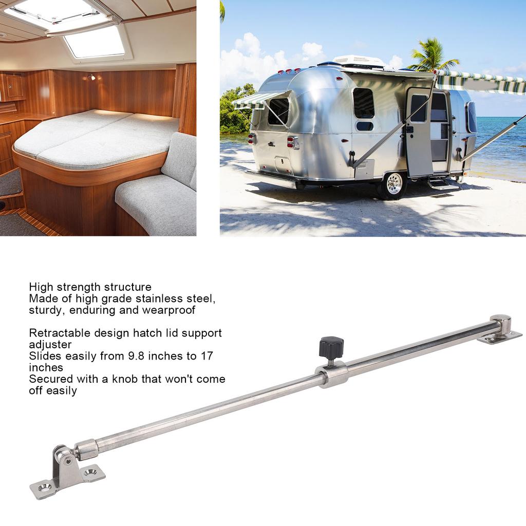Marine Hatch Lid Holder Adjuster Anti Crack Retractable Marine Hatch Lid Adjuster Enduring Rugged Hatch Lid Stay for Sailing
