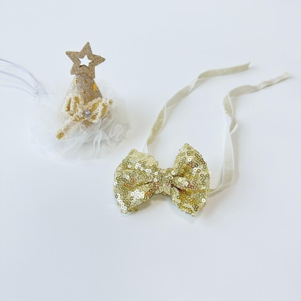 Adjustable Cat Birthday Party Hat Star Sequins Dog Party Headband Pet Star Hat  Pet Birthday Party