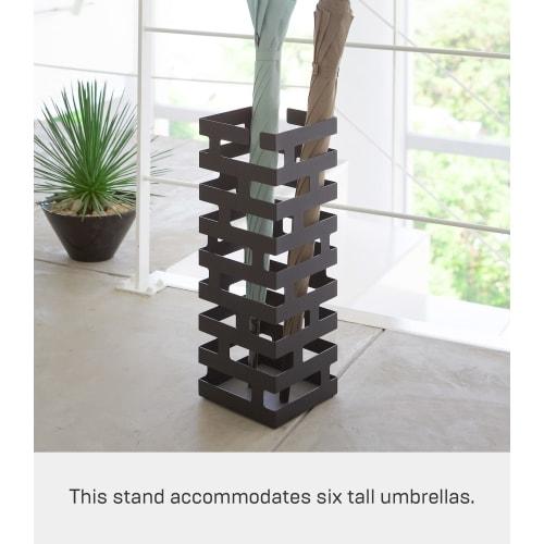 Yamazaki Umbrella Stand, Brick Black, Approx. W15 x D15 x H43cm, Holds Folding Umbrellas, Product Code: 2363
