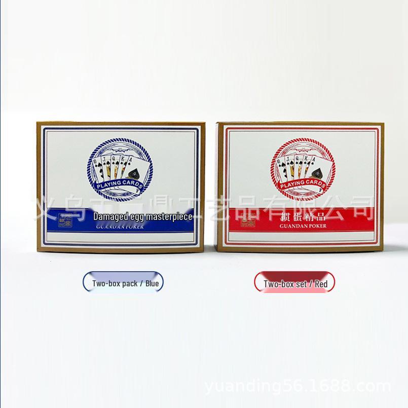 Guan Dan Gold Medal Waterproof PVC Poker Cards - Texas Hold em Advertising Gift 120